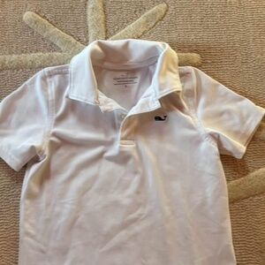 Boys Vineyard Vines White Polo Shirt Size 5